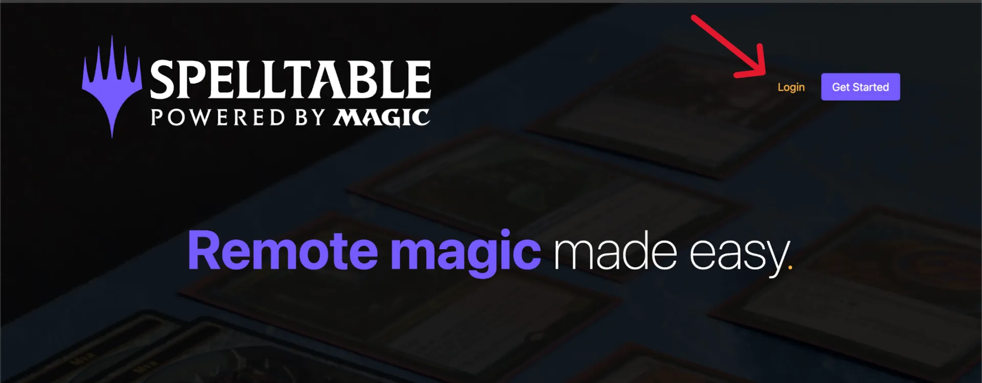 Spelltable Login Knop